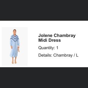 Brand New Jolene Chambray Midi Dress from Tuckernuck